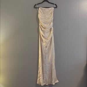 Revolve La Lune Lace Back Maxi Slip Dress Shona Joy Sz 6 Formal Holiday Luxury